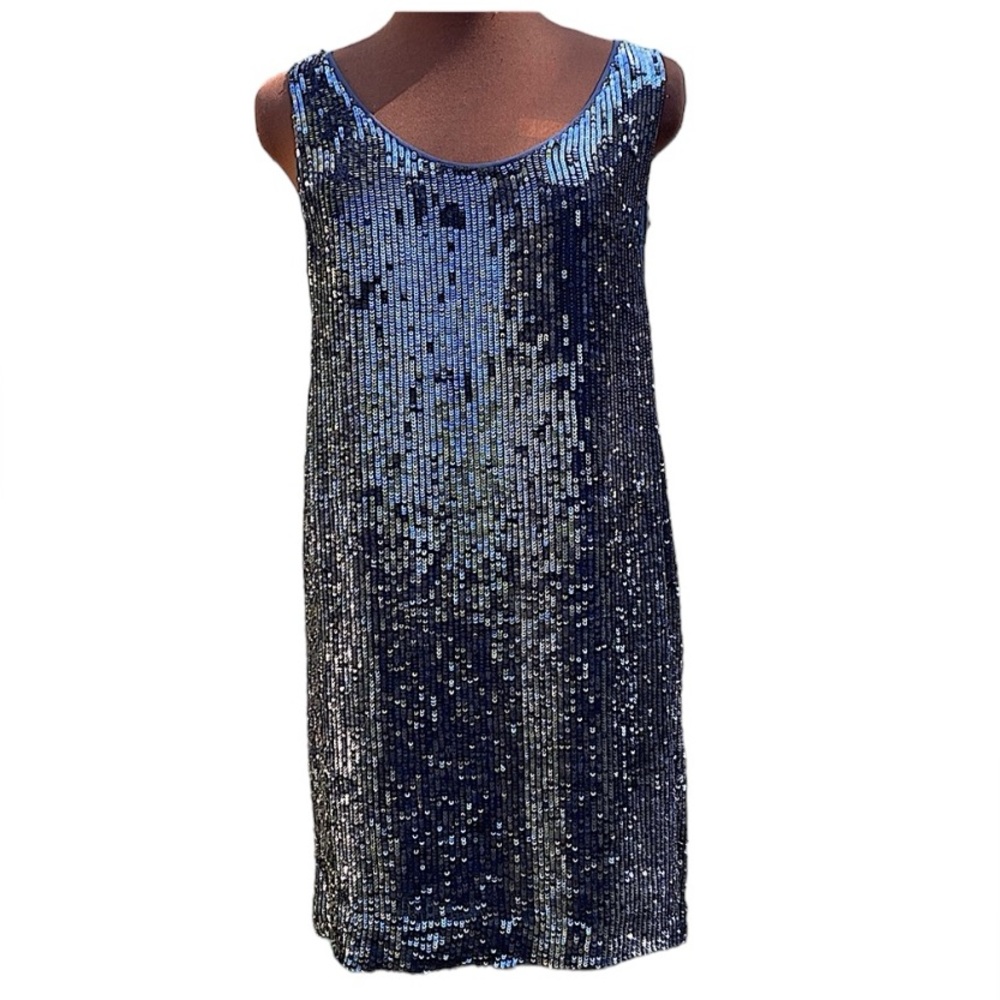 Nicole Miller sequined silk cocktail dress - Picture 6 of 15